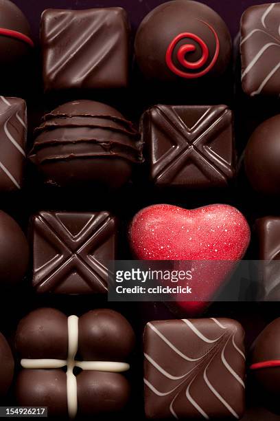 - schokolade - chocolate heart stock-fotos und bilder