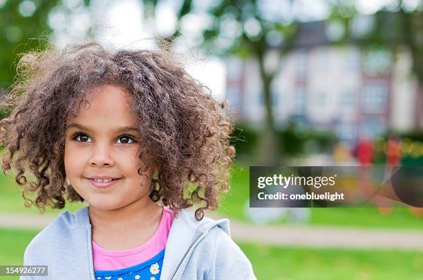 portrait of smiling 4 years old little girl, outdoor - 4 5 years stock pictures, royalty-free photos & images