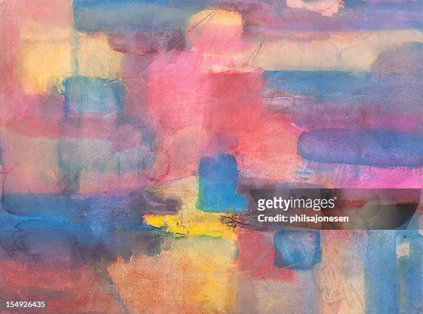 pastel abstract painting - fine art painting stock illustrations