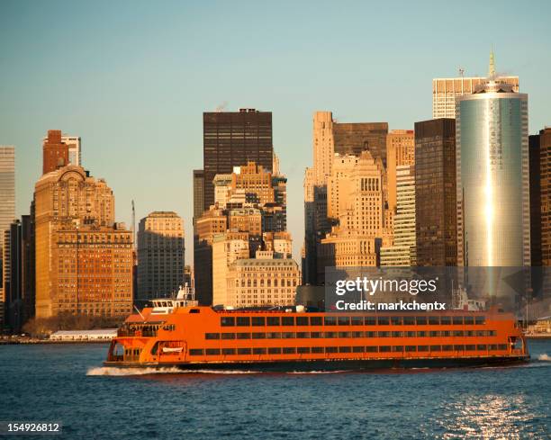 balsa de staten island, nova iorque - staten island ferry - fotografias e filmes do acervo