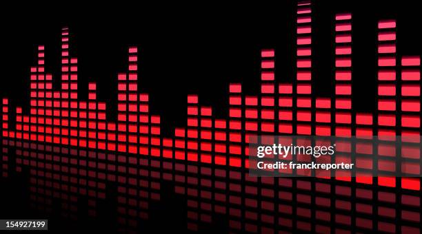 digital equalizer - purple and red color - equalizer background stock illustrations
