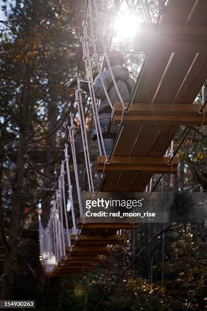 suspension bridge - fayetteville stock-fotos und bilder