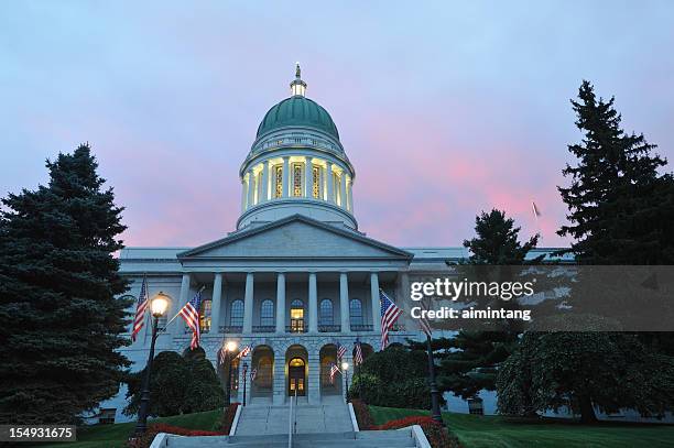 maine state house - augusta maine stock pictures, royalty-free photos & images