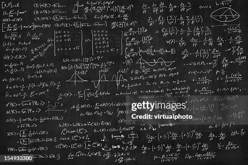 Blackboard full of equations Blackboard full of equations