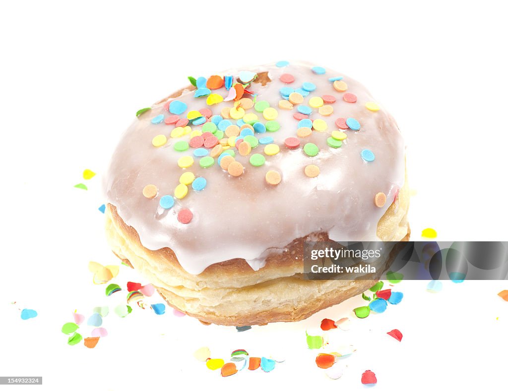 Krapfen mit farbigen topping Shoe für Geburtstag-Kindergeburtstag