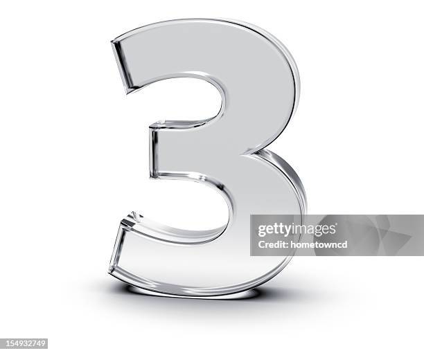 number 3 - third stockfoto's en -beelden