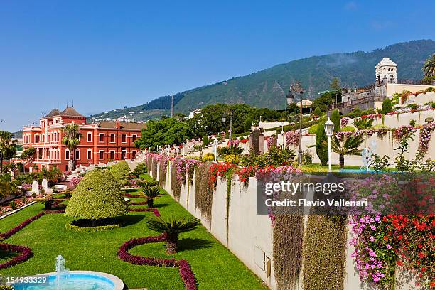 beautiful view of liceo de taoro, la orotava, in tenerife - canary islands stock pictures, royalty-free photos & images