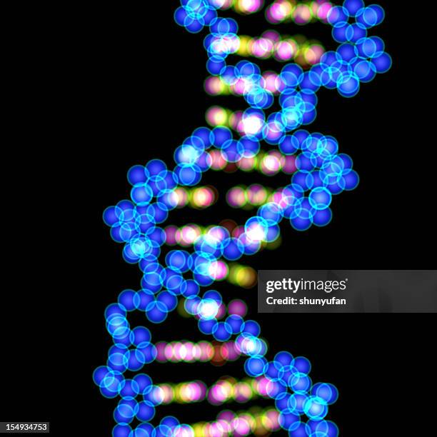 dna double helix structure color coded by elements - sequencing stock pictures, royalty-free photos & images