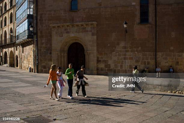 Facade of Santa Maria church, where was held the wedding of the poet Antonio Machado and Leonor Izquierdo in 1909, Soria city, Castilla Leon, Spain,...