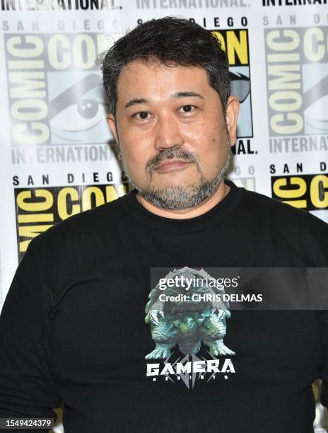Japanese director Hiroyuki Seshita attends the press line for "Gamera Rebirth" during San Diego Comic-Con International in San Diego, California, on...