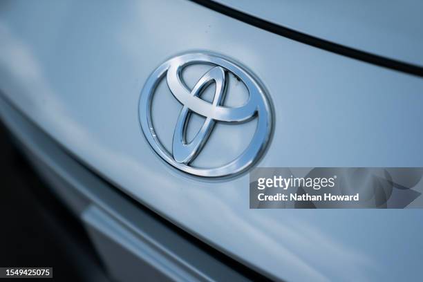 Hybrid Toyota vehicle is displayed during the Electrify Expo In D.C. On July 23, 2023 in Washington, DC. The expo highlighted new and...