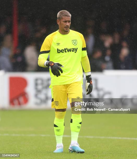 West Ham United's Alphonse Areola during the pre-season friendly match between Dagenham & Redbridge and West Ham United at Chigwell Construction...