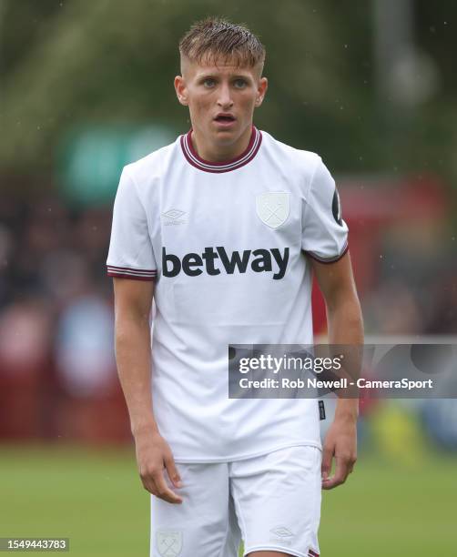 West Ham United's Callum Marshall during the pre-season friendly match between Dagenham & Redbridge and West Ham United at Chigwell Construction...