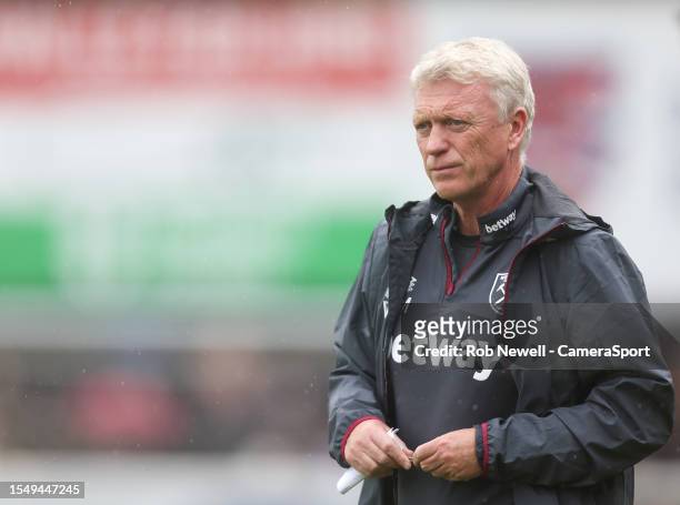 West Ham United manager David Moyes during the pre-season friendly match between Dagenham & Redbridge and West Ham United at Chigwell Construction...