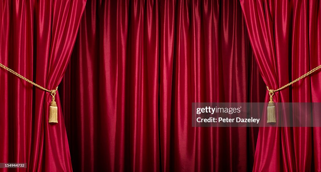 Background/theatre red curtains