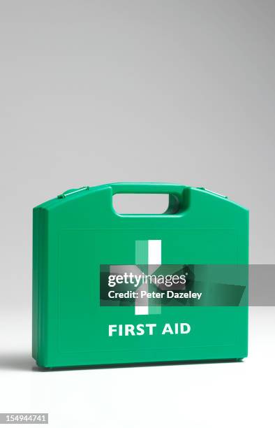 close up of first aid kit box - first aid kit bildbanksfoton och bilder