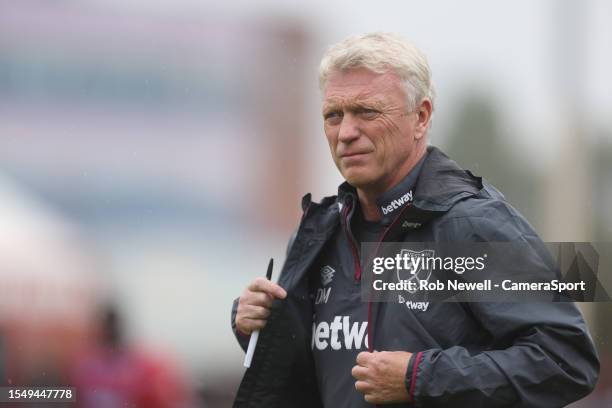 West Ham United manager David Moyes during the pre-season friendly match between Dagenham & Redbridge and West Ham United at Chigwell Construction...