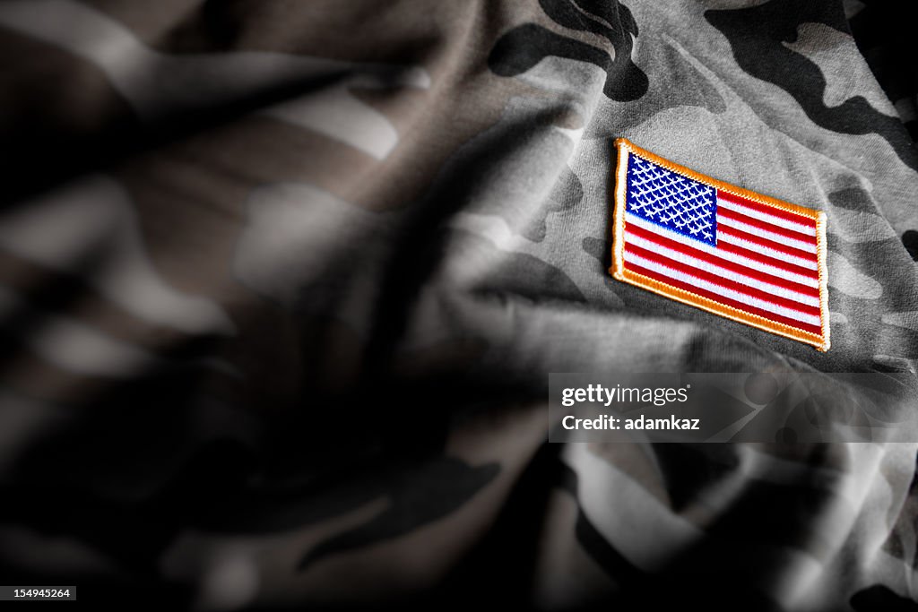 American Flag and Camoflage (Military Series)