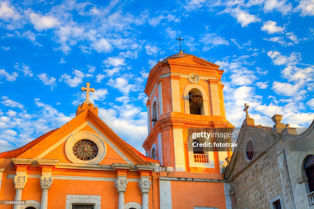 Sunset on San Agustin church in Manila Intramuros, Philippines