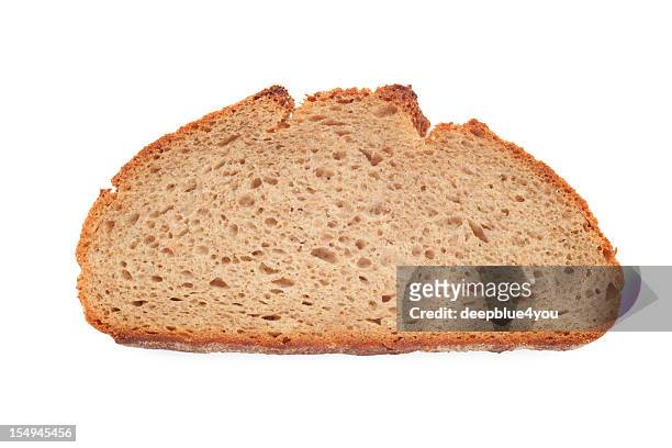 bread slice on white with shadow - sliced bread bildbanksfoton och bilder