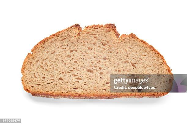 bread slice on white with shadow - sliced white bread isolated stock pictures, royalty-free photos & images
