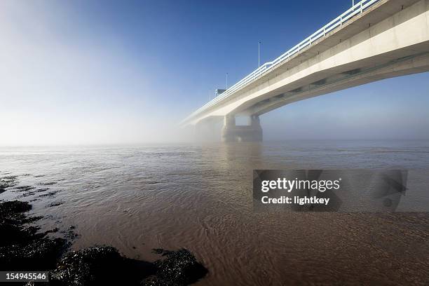 second severn crossing bridge - severn river stock pictures, royalty-free photos & images