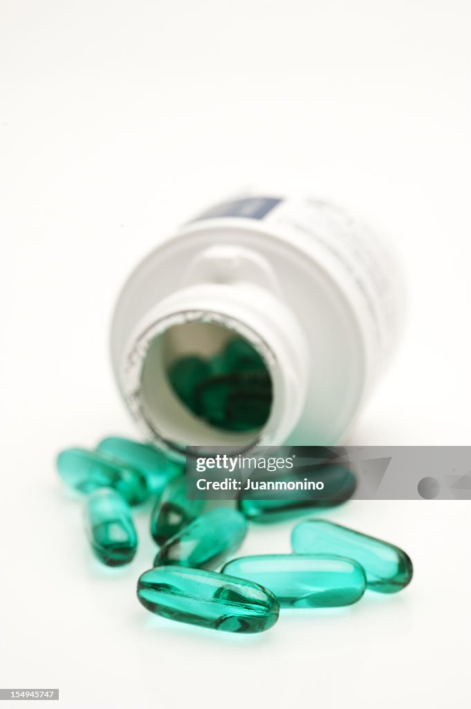Green gel capsules