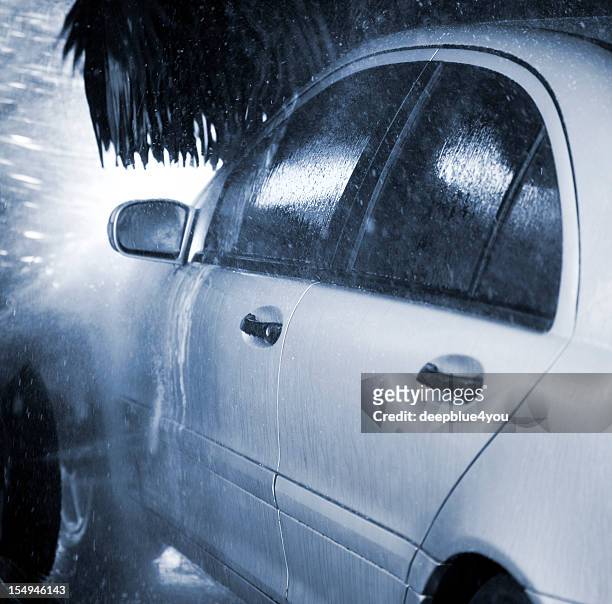 going through car wash - carwash stock pictures, royalty-free photos & images