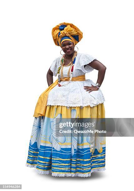 bahiana, isolated - african tradition stock pictures, royalty-free photos & images