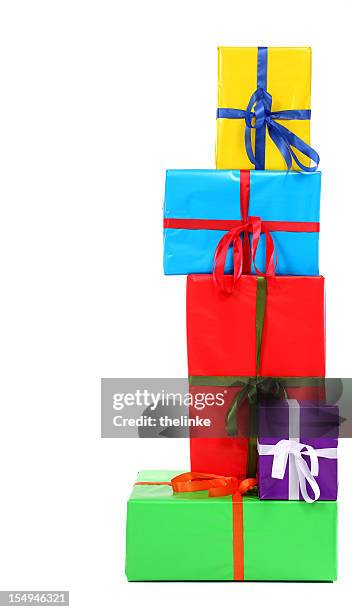 presents - pile of gifts stock pictures, royalty-free photos & images