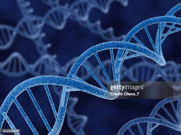 dna strands - dna stockfoto's en -beelden