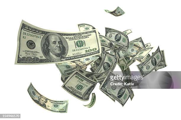 falling money (xxxl) - raining money stockfoto's en -beelden