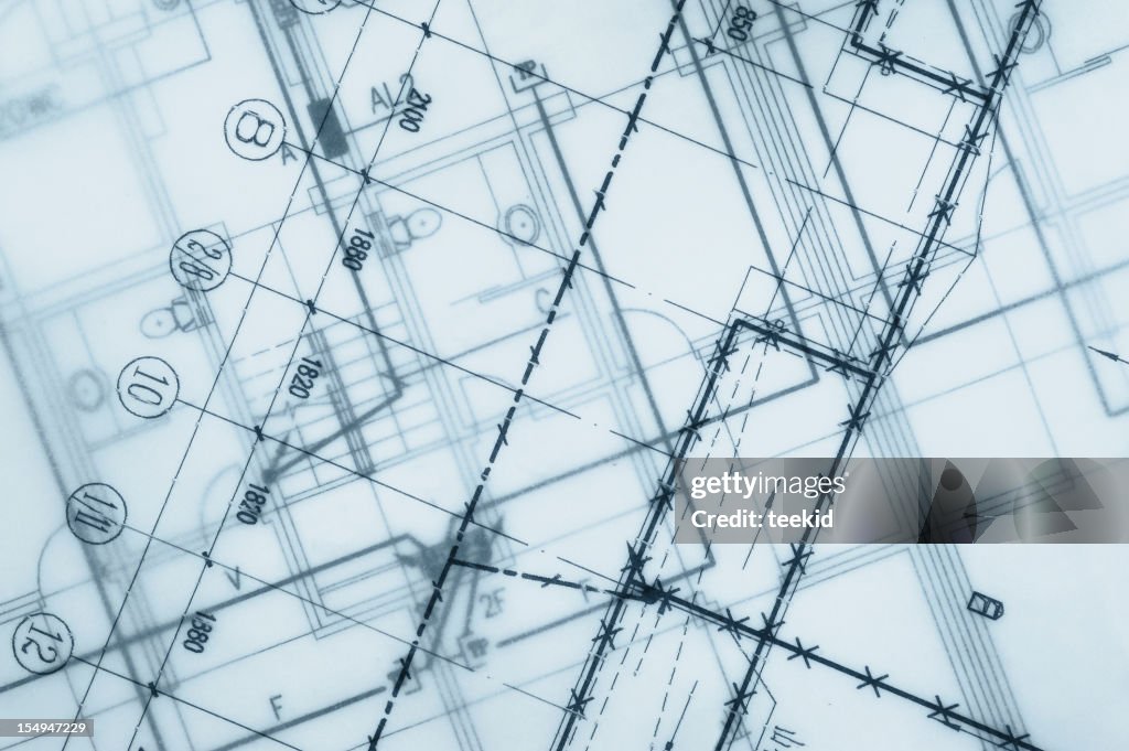 Real Estate Blueprint Detail,Construction and Architecture Industry Design Document