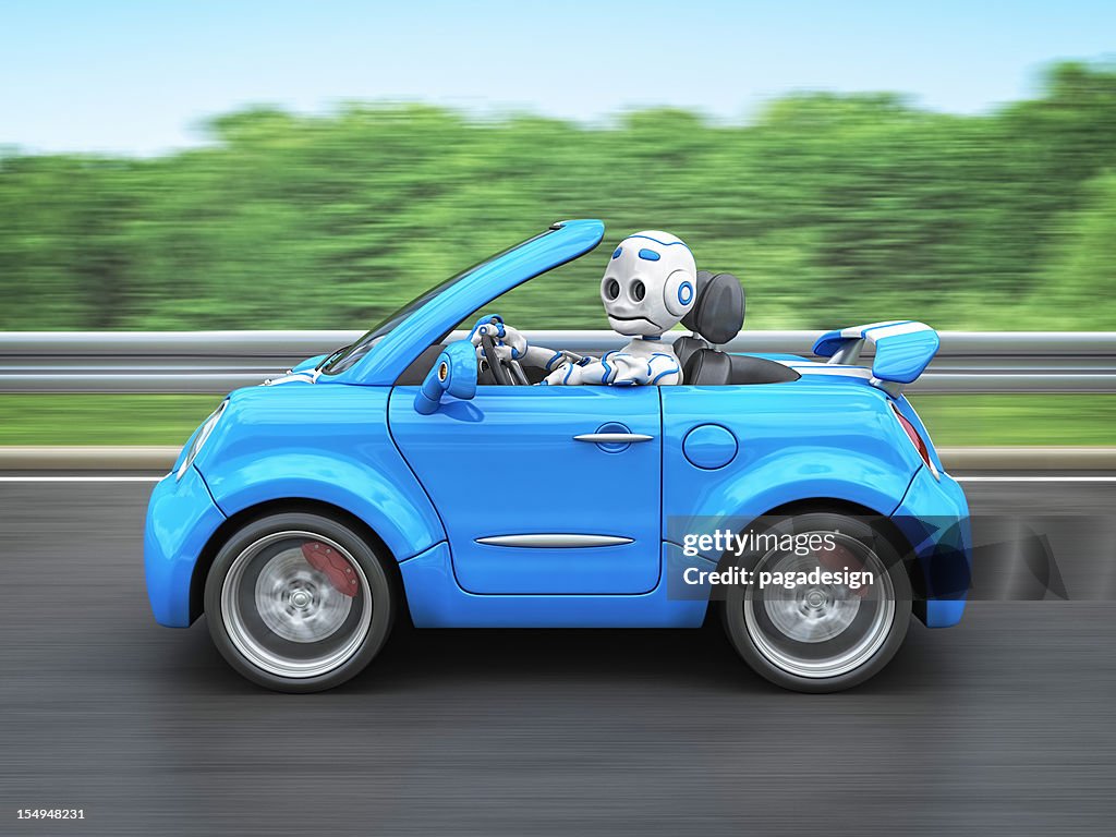 Robot driving car