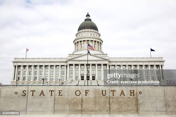 utah state house capitol - salt lake city - utah flag stock pictures, royalty-free photos & images