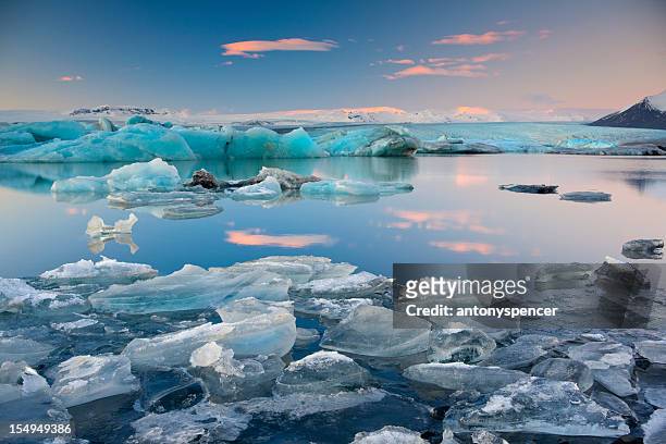 jokulsalon laguna glacial - jökulsárlón lagoon fotografías e imágenes de stock