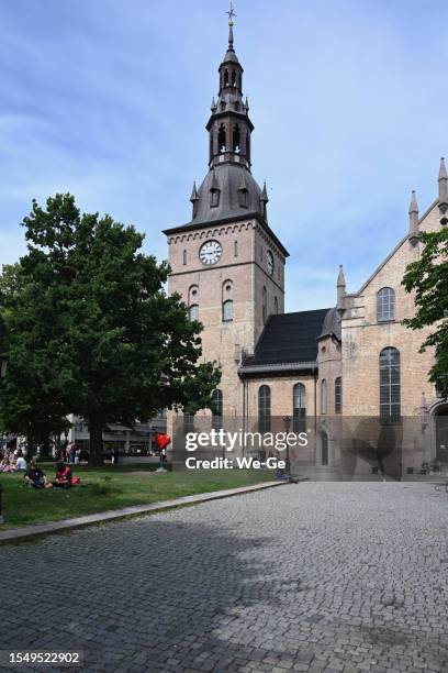 oslo cathedral church, formerly vår frelsers kirke (redeemer's church). - vår stock pictures, royalty-free photos & images