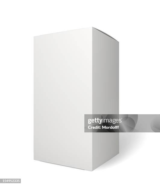 blank retail product package on white - white box packaging stock pictures, royalty-free photos & images