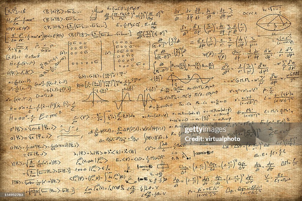 Altes Papier mit equations