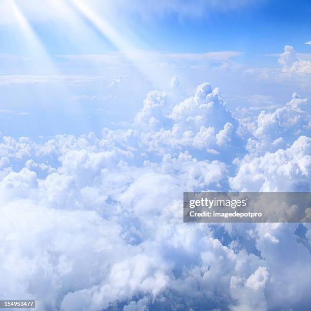 lights over clouds - onschuld stockfoto's en -beelden