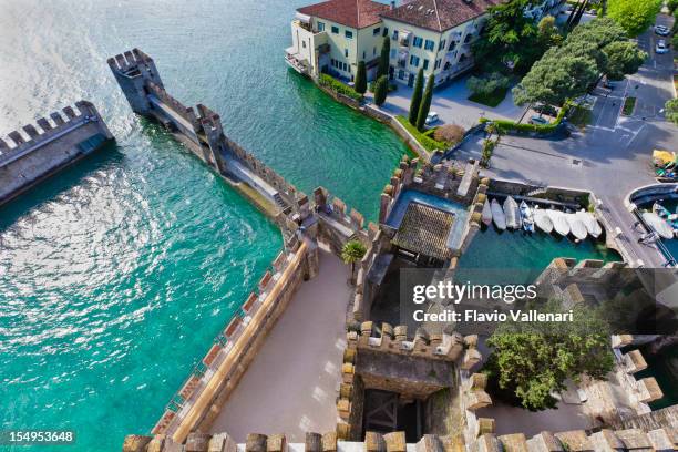 view from rocca scaligera, sirmione - sirmione stock pictures, royalty-free photos & images