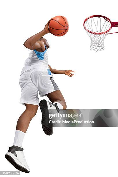 basketball player - slam dunk stock pictures, royalty-free photos & images