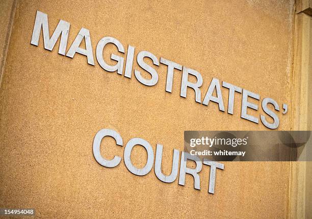 magistrates' court sign - uk judge stock pictures, royalty-free photos & images