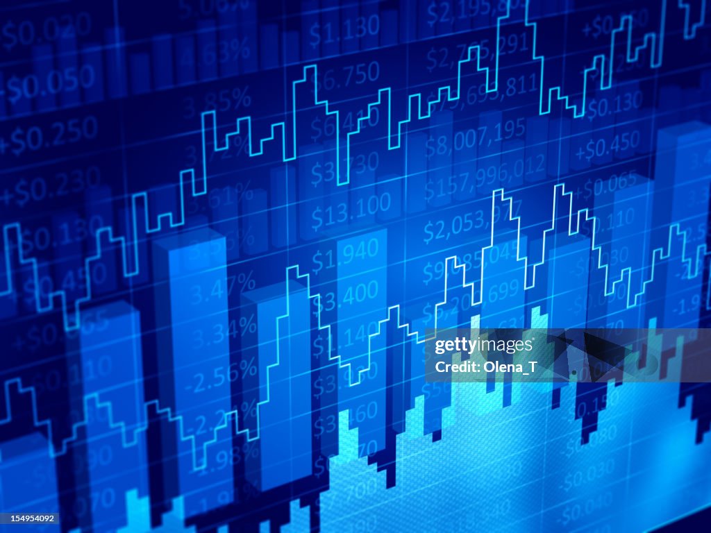 3 d Modell der eine finanzielle Diagramm