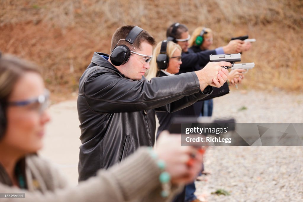 Practicing at the Shooting Range