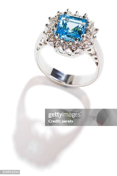 ring with topaz - silver ring stock pictures, royalty-free photos & images