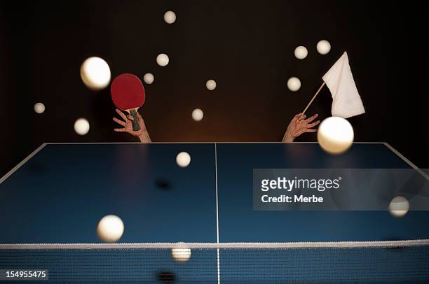i surrender - funny ping pong stock pictures, royalty-free photos & images
