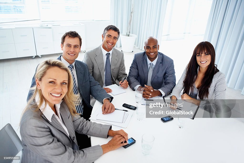 Multi ethnic business team