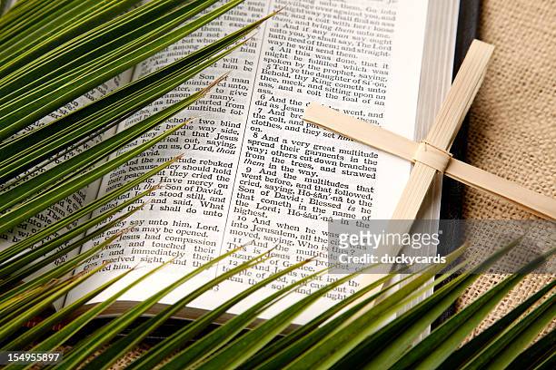palm sunday still life - palm sunday stock pictures, royalty-free photos & images