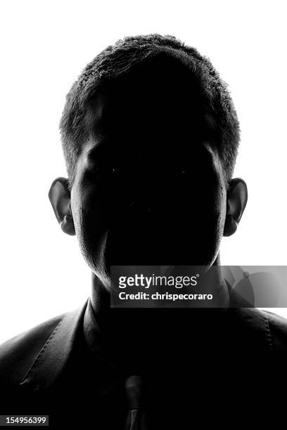 anonymous - front silhouette - mug shot stock pictures, royalty-free photos & images